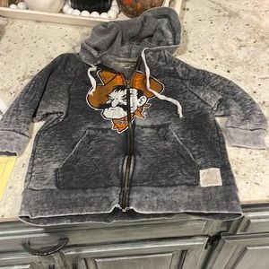 Ok State Retro Brand cropped zip up